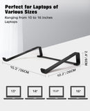 Thibault Aluminum Laptop Stand for Desk - Cooling Ergonomic Design - Fits MacBook Air Pro/DELL/HP/Lenovo/ThinkPad/Alienware - 13/14/15.6/16 - Easy Assembly - Ventilated Laptop Stand for Optimal Airflow