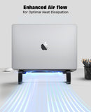Thibault Aluminum Laptop Stand for Desk - Cooling Ergonomic Design - Fits MacBook Air Pro/DELL/HP/Lenovo/ThinkPad/Alienware - 13/14/15.6/16 - Easy Assembly - Ventilated Laptop Stand for Optimal Airflow