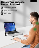 Thibault Aluminum Laptop Stand for Desk - Cooling Ergonomic Design - Fits MacBook Air Pro/DELL/HP/Lenovo/ThinkPad/Alienware - 13/14/15.6/16 - Easy Assembly - Ventilated Laptop Stand for Optimal Airflow
