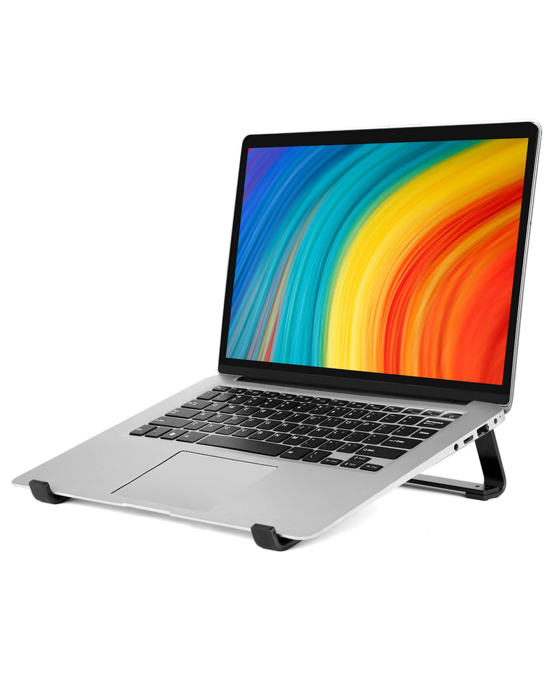 Thibault Laptop Stand for Desk - Aluminum Ergonomic Computer Stand，Laptop Riser, Cooling Laptop Holder, Compatible with MacBook Air Pro/Dell/HP/Lenovo/Alienware and 13 - 17 inches Laptops, Blue - Black