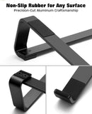 Thibault Laptop Stand for Desk - Aluminum Ergonomic Computer Stand，Laptop Riser, Cooling Laptop Holder, Compatible with MacBook Air Pro/Dell/HP/Lenovo/Alienware and 13 - 17 inches Laptops, Blue - Black