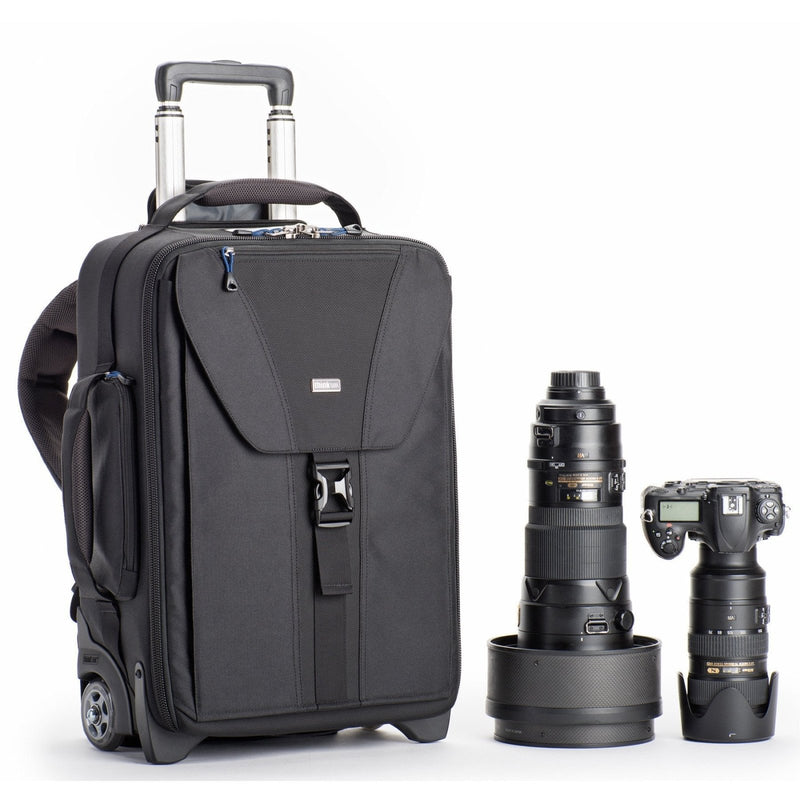 Think Tank Airport TakeOff V2 2 Wheel Rolling Carry - On Camera Shoulder Bag for Photography and Video Equipment - Black