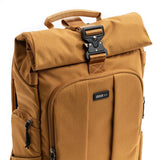 Think Tank FocusPoint 22L RollTop Camera Backpack - Golden Hour: Expandable Travel & Camera Backpack with Laptop Sleeve, Quick Side and Back Access, Rain Cover – Versatile Photography & Travel Bag