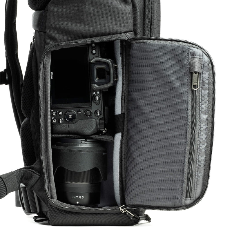 Think Tank FocusPoint 22L RollTop Camera Backpack - Urban Rust: Expandable Travel & Camera Backpack with Laptop Sleeve, Quick Side and Back Access, Rain Cover – Versatile Photography & Travel Bag
