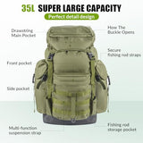 THKFISH Large Capacity Fishing Hunting Backpack Chair with Rod Holder