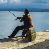 THKFISH Large Capacity Fishing Hunting Backpack Chair with Rod Holder