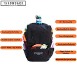 Throwback Sports Insulated Disc Golf Backpack with Cooler for 16+ Frisbees, Water Bottle Holder, Padded Straps, Quick-Access Pockets - Durable Disc Golf Bag for All-Day Comfort