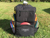 Throwback Sports Insulated Disc Golf Backpack with Cooler for 16+ Frisbees, Water Bottle Holder, Padded Straps, Quick-Access Pockets - Durable Disc Golf Bag for All-Day Comfort