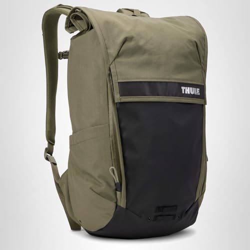 Thule Paramount Bike Commuter Backpack - 20L Capacity - Adjustable fit - 16" Padded Laptop Sleeve and 11" Tablet Pocket - Rolltop Closure - Side Phone Pocket - Taillight Loop