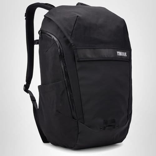 Thule Paramount Bike Commuter Backpack - 28L Capacity - Adjustable fit - 16" Padded Laptop Sleeve and 11" Tablet Pocket - Helmet Attachment - Accessible Side Phone Pocket - Taillight Loop