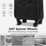 TIAWOLT 16 Inch Underseat Carry on Luggage With Wheels Soft side Lightweight Business Travel Small Suitcases Bag with TSA lock for Airlines,Men Women, Pilots Crew,Black