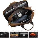 TIDING Convertible Leather 15.6" Laptop Briefcase Backpack for Men