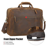 TIDING Convertible Leather 15.6" Laptop Briefcase Backpack for Men