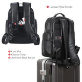 TIDING Genuine Leather Backpack for Men 15.6" Laptop Computer Bag Travel Camping Rucksack Daypacks