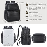 TIDING Genuine Leather Backpack for Men 15.6" Laptop Computer Bag Travel Camping Rucksack Daypacks