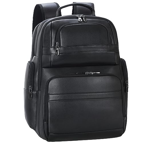 TIDING Genuine Leather Backpack for Men 15.6" Laptop Computer Bag Travel Camping Rucksack Daypacks | Backpacks4Less