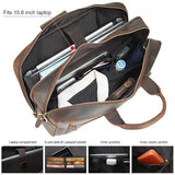 TIDING Leather Convertible Briefcase Backpack for Men, Large 15.6 Inch Laptop Messenger Bag Work Business Travel Crossbody Shoulder Bag