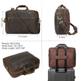 TIDING Leather Convertible Briefcase Backpack for Men, Large 15.6 Inch Laptop Messenger Bag Work Business Travel Crossbody Shoulder Bag