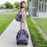 Tilami Rolling Backpack 19 inch with Lunch Bag Wheeled Laptop Backpack, Ins