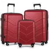 TILYMOL Expandable Luggage Sets 3 Piece, PP Hardside Suitcase Set with TSA
