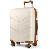 TILYMOL Hardside Carry On Luggage 22x14x9 Airline Approved with Spinner Wheels, Lightweight 20 - inch Carry - On Suitcase for Men & Women, White