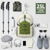 TILYMOL Hiking Travel Backpack for Men Women 25L - Small Lightweight Waterproof Outdoor Camping Backpack/Day Pack, Hiking Daypack with Hydration System for Hiking, Travel, Sports, Running, Biking