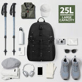 TILYMOL Hiking Travel Backpack for Men Women 25L - Small Lightweight Waterproof Outdoor Camping Backpack/Day Pack, Hiking Daypack with Hydration System for Hiking, Travel, Sports, Running, Biking