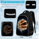 TILYTADLY School Backpack for Boys - Basketball Boys Backpack for Kids Children Teens Elementary Middle School - Students Bag for Ages 6 - 18,17″Bookbag Multifunctional Large Capacity