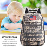 TILYTADLY School Backpack for Boys - Camouflage Boys Backpack for Kids Teens Elementary Middle School - Camo Students Bookbag,18″ Bookbag with Usb Charging Port & Key - chain