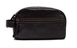 Timberland Men's Rugged Wash Leather Travel Kit, Black