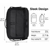 Timbuk2 Scheme Convertible Briefcase Backpack, Jet Black, Medium