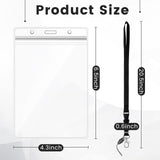Tinlade 4 Pack Waterproof Passport Holder Pouch Ticket Holder Travel Wallet with Resealable Pockets Adjustable Lanyard for Men Women