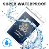 Tinlade 4 Pack Waterproof Passport Holder Pouch Ticket Holder Travel Wallet with Resealable Pockets Adjustable Lanyard for Men Women