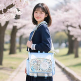 TINYAT Kawaii Ita Bag Backpack Cute Backpack for Women Men Pin Display Bag