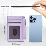Tipmile Credit Card Holder for Women Slim Minimalist Front Pocket RFID Blocking Wallet Small Compact Card Case with ID Window, Lavender Purple