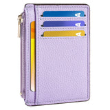 Tipmile Credit Card Holder for Women Slim Minimalist Front Pocket RFID Blocking Wallet Small Compact Card Case with ID Window, Lavender Purple