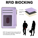 Tipmile Credit Card Holder for Women Slim Minimalist Front Pocket RFID Blocking Wallet Small Compact Card Case with ID Window, Lavender Purple