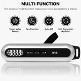 TIPRE Travel Luggage Scale 110lb Digital Suitcase Scale Portable Weight Scale Handheld Baggage Scale High Precision Stainless Steel Luggage Scale Carry - on Weight Scale Lightweight Travel Tool