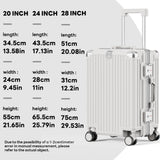 TIYFIY 20 Inch Carry On Luggage, Zipperless Aluminum Frame PC Hardside Suitcase with Cup Holder & Charger, Airline Approved TSA Lock & 360° Spinner Wheels for Business Weekend Trip