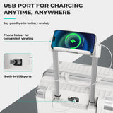 TIYFIY 20 Inch Carry On Luggage, Zipperless Aluminum Frame PC Hardside Suitcase with Cup Holder & Charger, Airline Approved TSA Lock & 360° Spinner Wheels for Business Weekend Trip