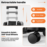 TIYFIY Carry on Luggage, 20 Inch Aluminum Frame PC Hardshell Suitcase with Cup Holder & Charger Port, Airline Approved Weekend Business Travel Case with Spinner Wheels, Tsa Lock