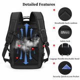 TLANGP Vacuum Compression Backpack, 60L Expandable Vacpack, Waterproof Carry - On Anti Theft Airback, Black