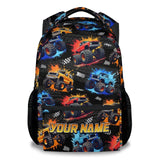 Toddler Backpack - Personalized Truck Backpacks with Name for Boys - Custom Kids Bookbag Gifts for Son - Durable School Bag for Kindergarten/Preschool/Elementary(17 Inch)