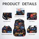Toddler Backpack - Personalized Truck Backpacks with Name for Boys - Custom Kids Bookbag Gifts for Son - Durable School Bag for Kindergarten/Preschool/Elementary(17 Inch)
