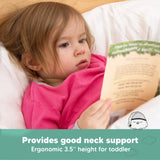 Toddler Pillow with Pillowcase - 13x18 My Little Dreamy Kids Travel Bed Pillows for Sleeping, Organic Cotton Small Pillowcase, Soft & Breathable, Machine Washable, Toddlers 2 - 5 Years Old (Soft White)