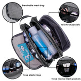 Toiletry Bag for Men Hanging Dopp Kit Water Resistant Shaving Bag Small Toiletry Bag for Traveling (Denim Grey)