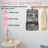 Toiletry Bag Travel Bag with Hanging Hook, Waterproof Shower Bathroom Hanging Toiletry Bag for Men Women,Small Multifunctional Makeup Cosmetic Bag,Portable Toiletries Bag Travel Organizer (Grey)