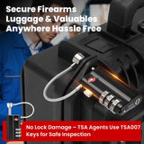 TOKCKYBL 2 Pack Professional Gun Case Lock TSA Approved – Heavy - Duty, Cut - Resistant & Child - Safe Security Padlock for Firearms, Pistols, Rifle Cases, and Travel Luggage, Black