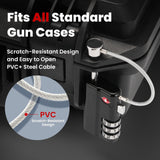 TOKCKYBL 2 Pack Professional Gun Case Lock TSA Approved – Heavy - Duty, Cut - Resistant & Child - Safe Security Padlock for Firearms, Pistols, Rifle Cases, and Travel Luggage, Black