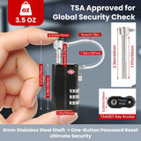 TOKCKYBL 2 Pack Professional Gun Case Lock TSA Approved – Heavy - Duty, Cut - Resistant & Child - Safe Security Padlock for Firearms, Pistols, Rifle Cases, and Travel Luggage, Black